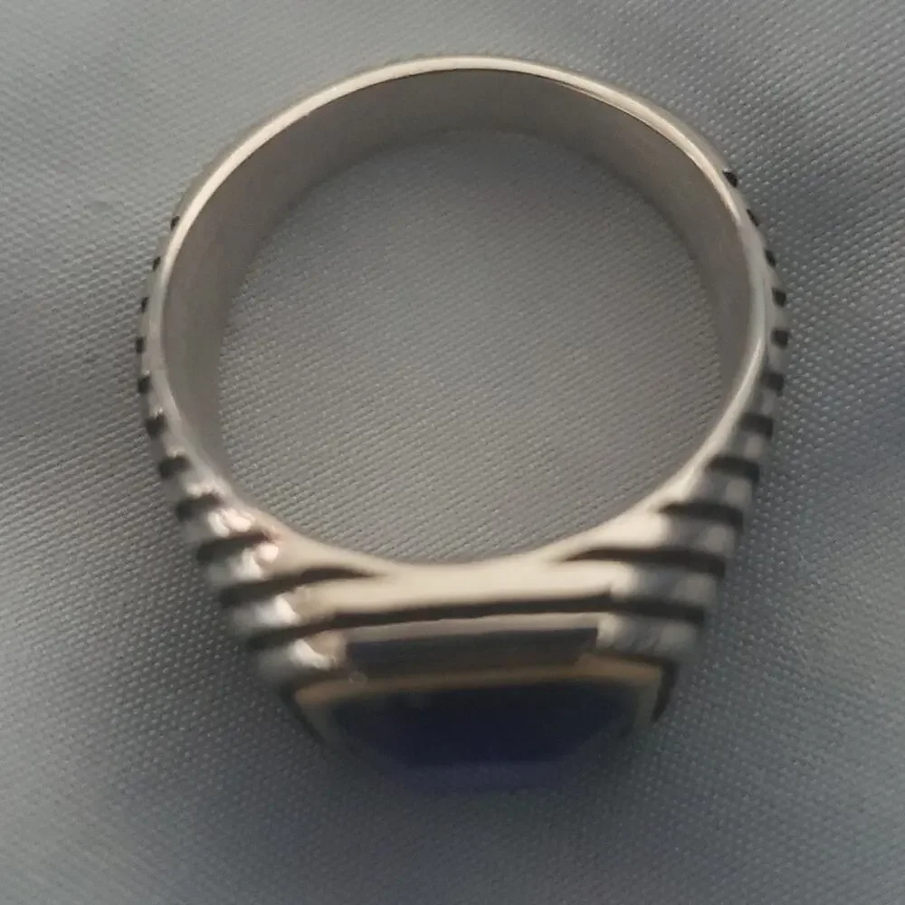 Blue Handmade Men's Ring Size 11 NWT